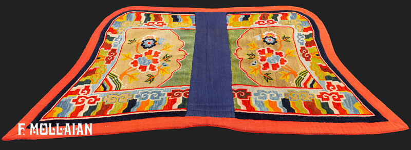 فرش (رو اسبی) آنتیک تبتی چندرنگ کد:۸۰۱۸۶۶۱۳